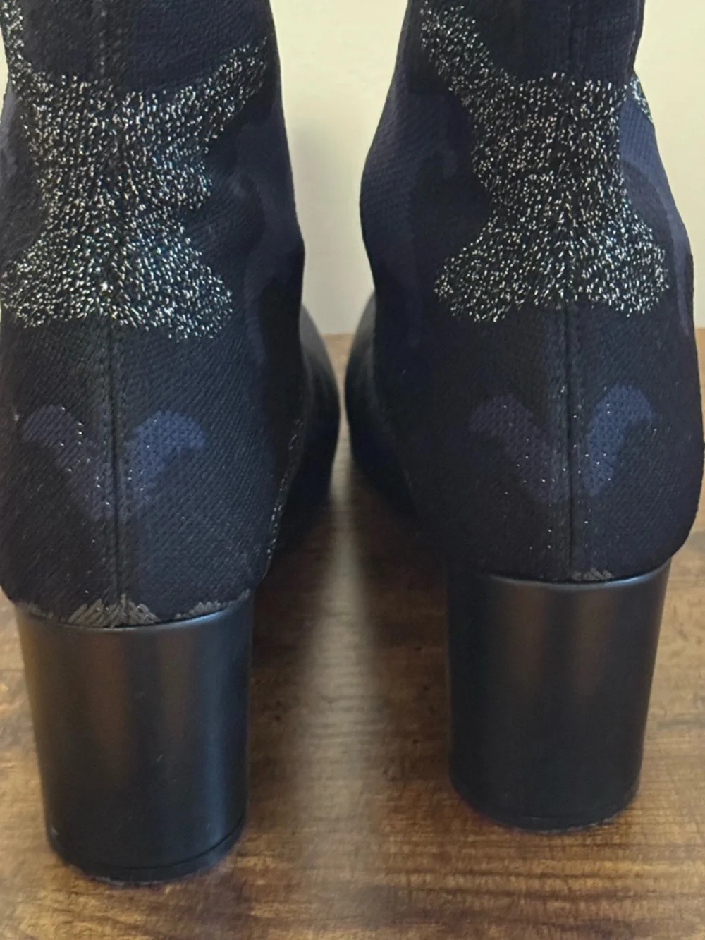 Zadig & Voltaire Camouflage Sparkle Knit Sock Boots Size 39 - Picture 2 of 5